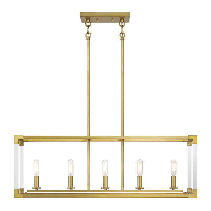 Minka-Lavery - 1459-695 - Five Light Island Pendant - Oro District - Soft Brass