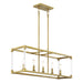 Minka-Lavery - 1459-695 - Five Light Island Pendant - Oro District - Soft Brass