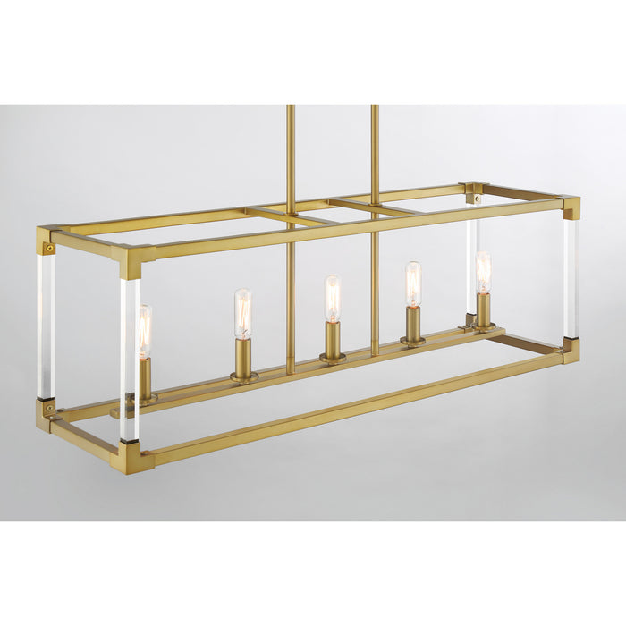 Minka-Lavery - 1459-695 - Five Light Island Pendant - Oro District - Soft Brass