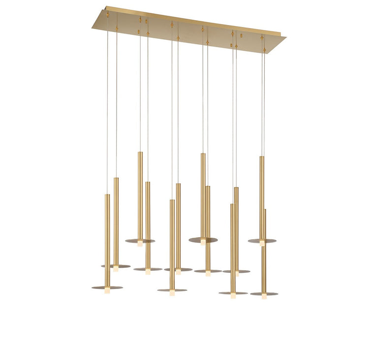 Lib & Co. - 12107-07 - LED Chandelier - Piatto - Brushed Gold