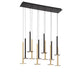 Lib & Co. - 12107-023 - LED Chandelier - Piatto - Matte Black and Brushed Gold