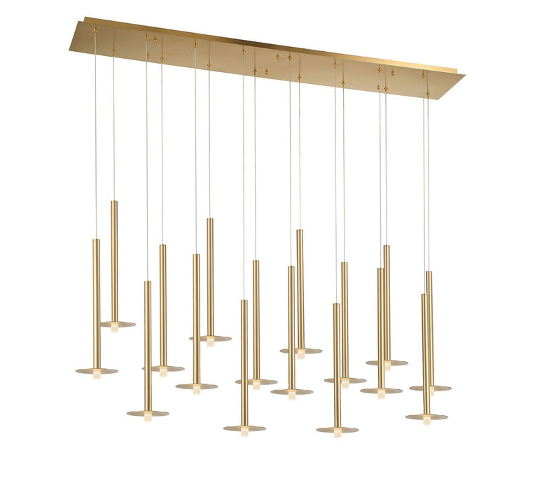 Lib & Co. - 12108-07 - LED Chandelier - Piatto - Plated Brushed Gold
