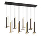 Lib & Co. - 12108-023 - LED Chandelier - Piatto - Matte Black and Brushed Gold