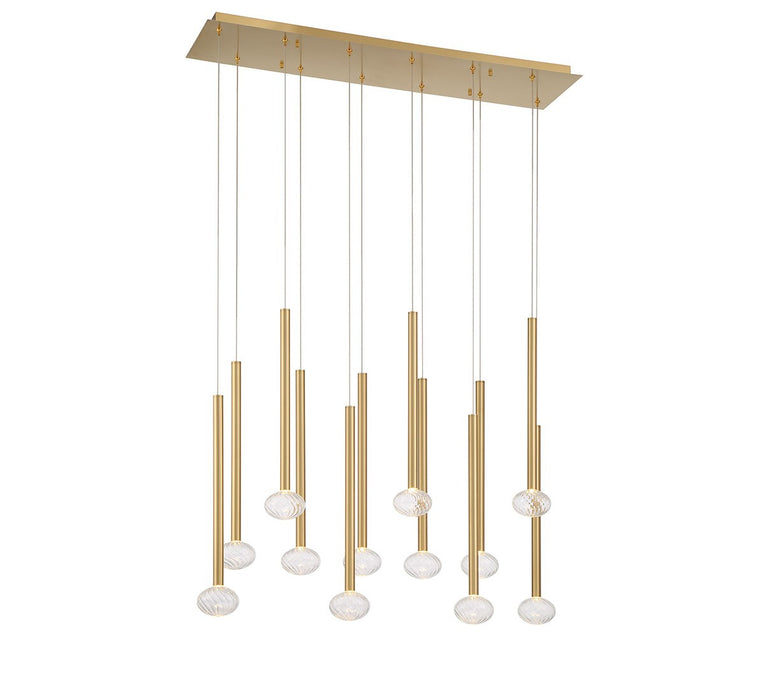 Lib & Co. - 12113-07 - LED Chandelier - Soffio - Plated Brushed Gold