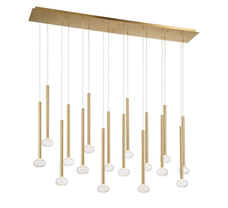 Lib & Co. - 12146-07 - LED Chandelier - Soffio - Plated Brushed Gold