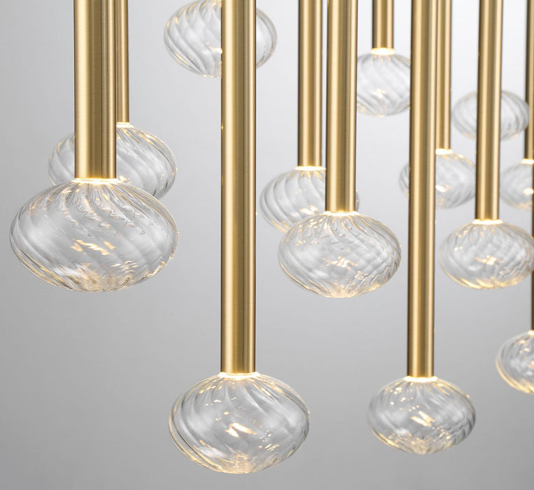 Lib & Co. - 12146-07 - LED Chandelier - Soffio - Plated Brushed Gold