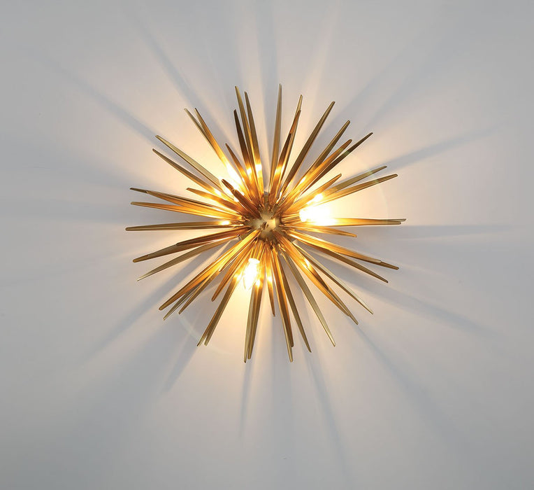 Lib & Co. - 12058-05 - Three Light Ceiling Mount - Trapani - Soft Brass