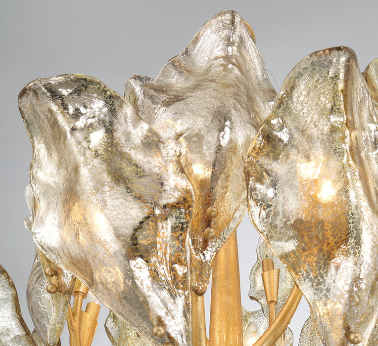 Lib & Co. - 12048-028 - 12 Light Chandelier - Brindisi - Gold Leaf