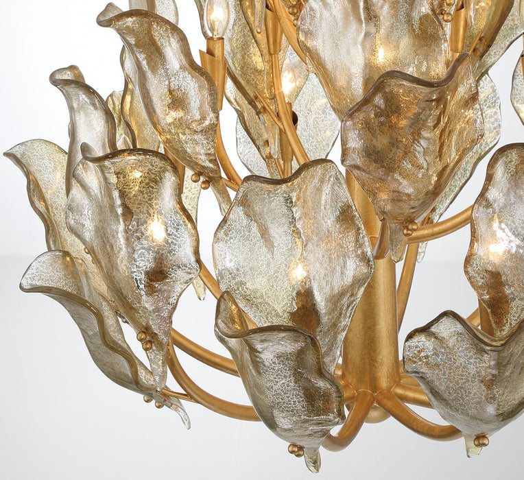 Lib & Co. - 12049-028 - 20 Light Chandelier - Brindisi - Gold Leaf