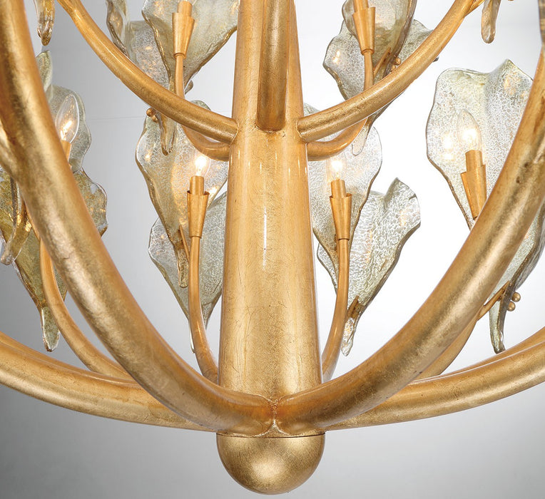 Lib & Co. - 12049-028 - 20 Light Chandelier - Brindisi - Gold Leaf