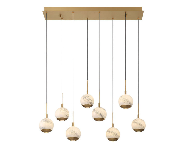 Lib & Co. - 10207-030 - LED Chandelier - Baveno - Painted Antique Brass