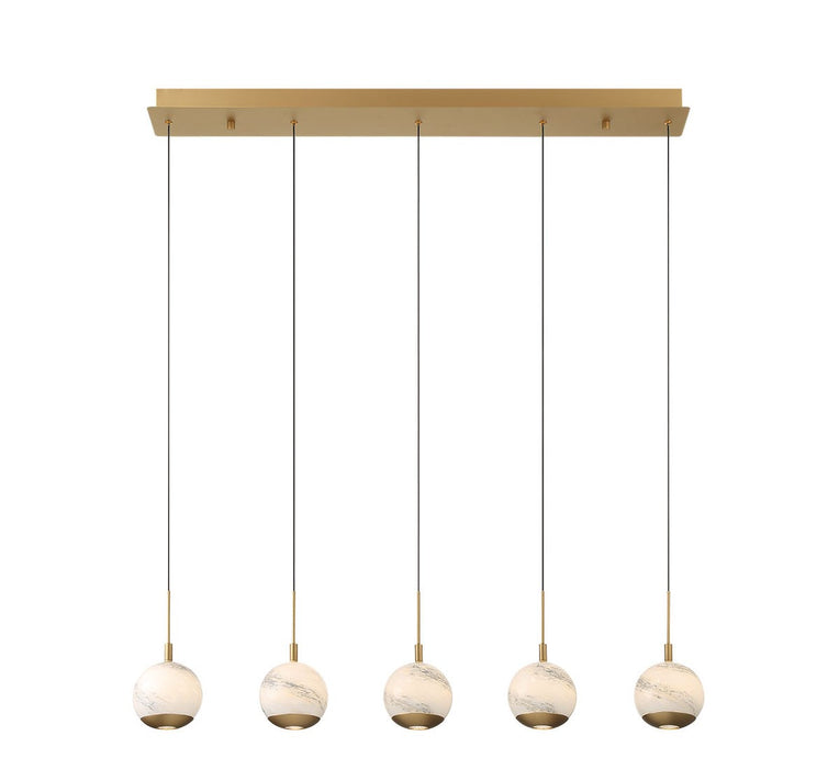 Lib & Co. - 10208-030 - LED Chandelier - Baveno - Painted Antique Brass