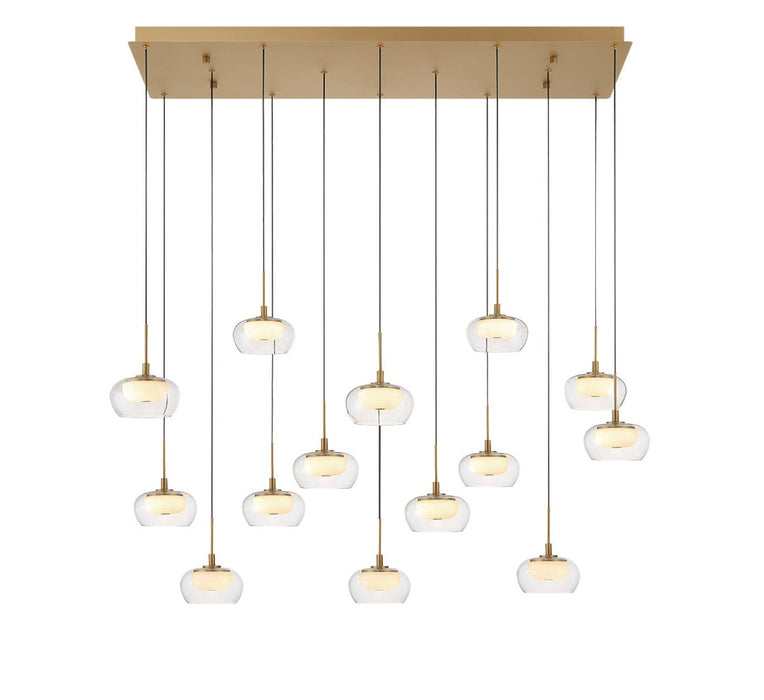 Lib & Co. - 10218-030 - LED Chandelier - Manarola - Painted Antique Brass