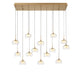 Lib & Co. - 10218-030 - LED Chandelier - Manarola - Painted Antique Brass