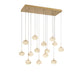 Lib & Co. - 12126-030 - LED Chandelier - Calcolo - Painted Antique Brass
