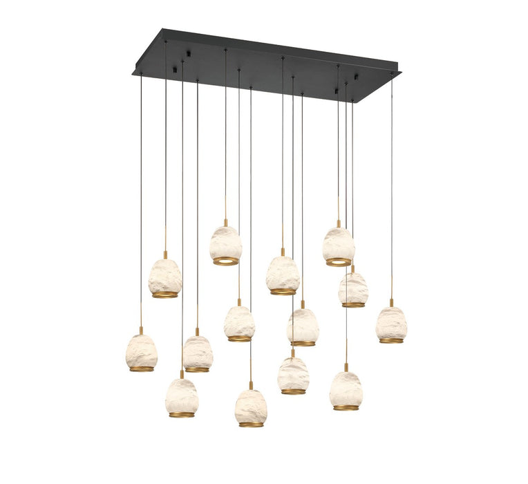 Lib & Co. - 12142-02 - LED Chandelier - Lucidata - Matte Black