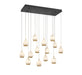 Lib & Co. - 12142-02 - LED Chandelier - Lucidata - Matte Black