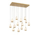 Lib & Co. - 12142-030 - LED Chandelier - Lucidata - Painted Antique Brass
