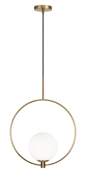 Matteo Lighting - C71311AGOP - One Light Pendant - Averley - Aged Gold Brass