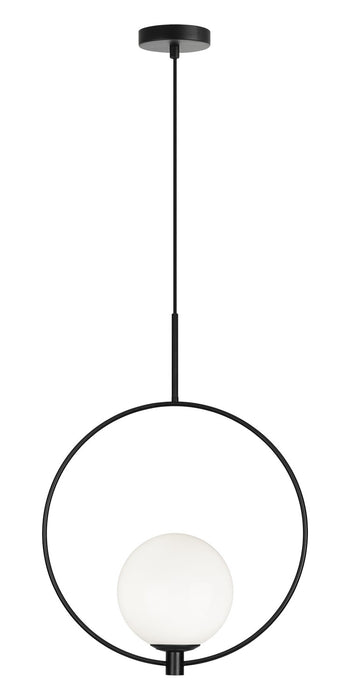 Matteo Lighting - C71311BKOP - One Light Pendant - Averley - Black