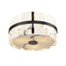 DVI Lighting - DVP5211EB-GFA - Three Light Semi Flush Mount - Luna Alabaster - Ebony
