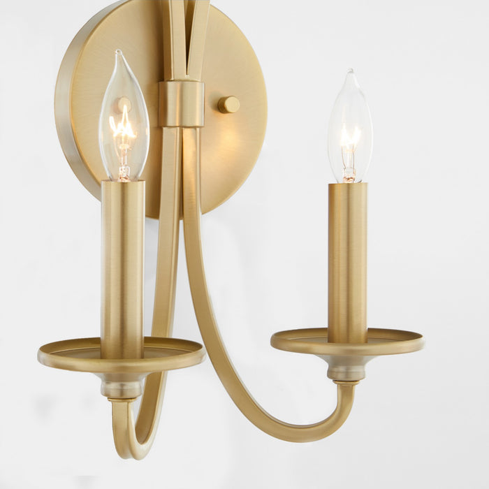 Quorum - 5021-2-80 - Two Light Wall Mount - Maryse - Aged Brass