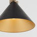 Quorum - 68-16-5980 - One Light Pendant - Jackson - Matte Black w/ Aged Brass