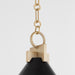 Quorum - 68-16-5980 - One Light Pendant - Jackson - Matte Black w/ Aged Brass