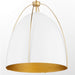 Quorum - 860-3-0880 - Three Light Pendant - Jamie - Studio White w/ Aged Brass