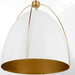 Quorum - 860-3-0880 - Three Light Pendant - Jamie - Studio White w/ Aged Brass