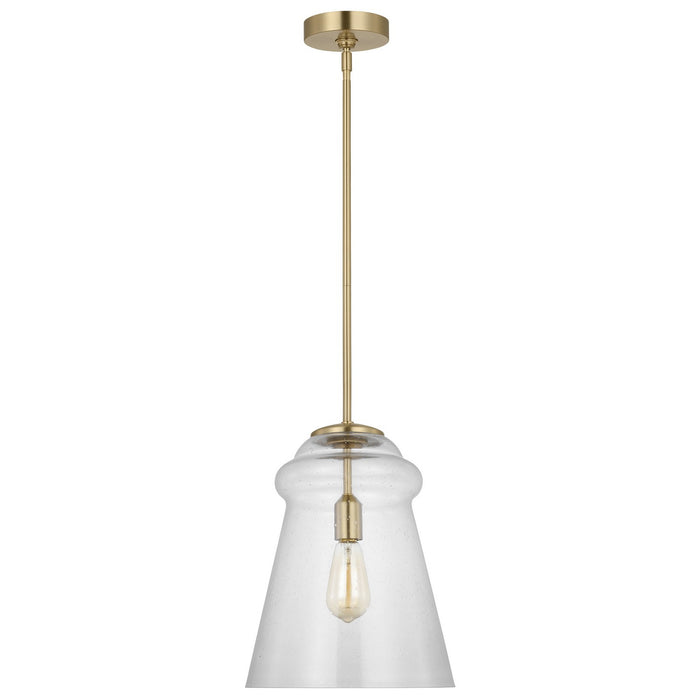 Generation Lighting. - P1459SB - One Light Pendant - Loras - Satin Brass