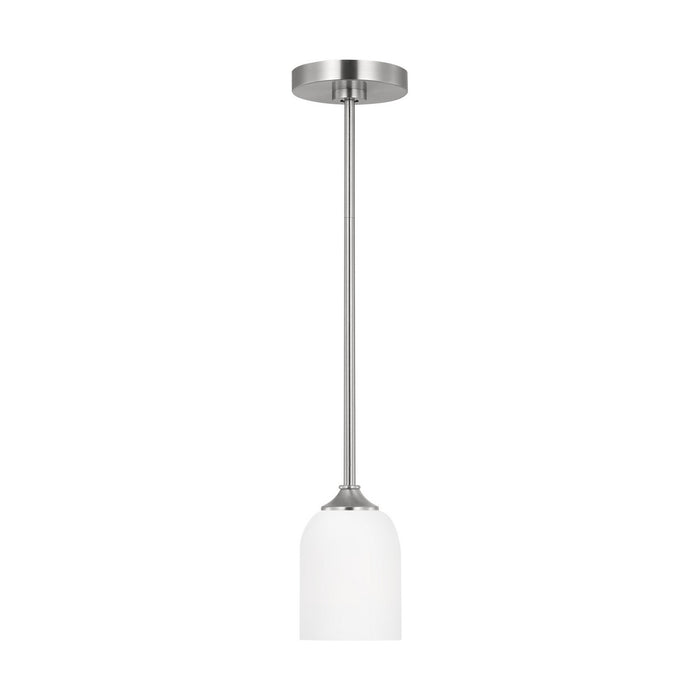 Generation Lighting. - GLP1021BS - One Light Mini Pendant - Emile - Brushed Steel