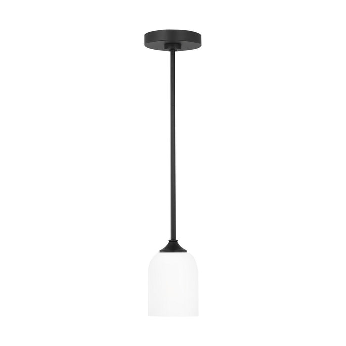 Generation Lighting. - GLP1021MBK - One Light Mini Pendant - Emile - Midnight Black