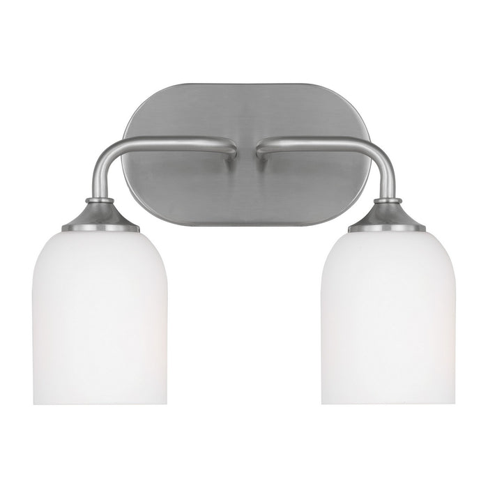 Generation Lighting. - GLV1022BS - Two Light Vanity - Emile - Brushed Steel