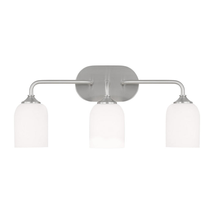 Generation Lighting. - GLV1023BS - Three Light Vanity - Emile - Brushed Steel