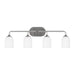 Generation Lighting. - GLV1024BS - Four Light Vanity - Emile - Brushed Steel