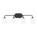 Generation Lighting. - GLV1024MBK - Four Light Vanity - Emile - Midnight Black