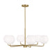 Generation Lighting. - GLC1066SB - Six Light Chandelier - Rory - Satin Bronze