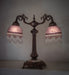 Meyda Tiffany - 18250 - Two Light Table Lamp - Roussillon - Mahogany Bronze