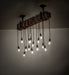 Meyda Tiffany - 259859 - 15 Light Pendant - Alva - Wrought Iron