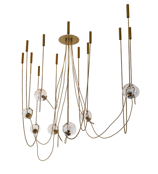 Meyda Tiffany - 266726 - Eight Light Chandelier - Castiliolite - Aged Brass