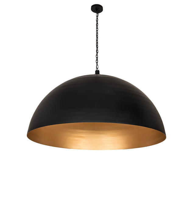 Meyda Tiffany - 268122 - LED Pendant - Gravity - Solar Black & Gold Metallic