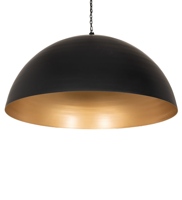 Meyda Tiffany - 268122 - LED Pendant - Gravity - Solar Black & Gold Metallic