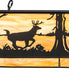 Meyda Tiffany - 268496 - Six Light Pendant - Deer At Lake - Black Satin Wrought Iron