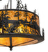 Meyda Tiffany - 268652 - Four Light Pendant - Bass And Fisherman - Solar Black