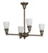 Meyda Tiffany - 268813 - Four Light Chandelier - Revival Oyster Bay - Antique Brass