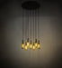 Meyda Tiffany - 269089 - Seven Light Pendant - Tuscan Vineyard - Satin Clear/Textured Black