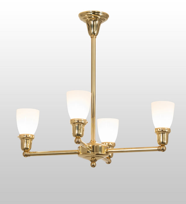 Meyda Tiffany - 269355 - Four Light Chandelier - Revival Oyster Bay - Polished Brass