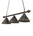 Meyda Tiffany - 270445 - Three Light Island Pendant - Tiffany Jeweled Peacock - Antique Brass