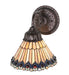 Meyda Tiffany - 270802 - One Light Wall Sconce - Tiffany Jeweled Peacock - Mahogany Bronze